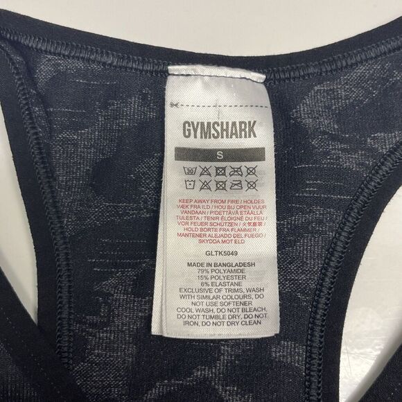 Gymshark Adapt Black Camo Seamless Tank Women’s Razorback- Small - Picture 10 of 11